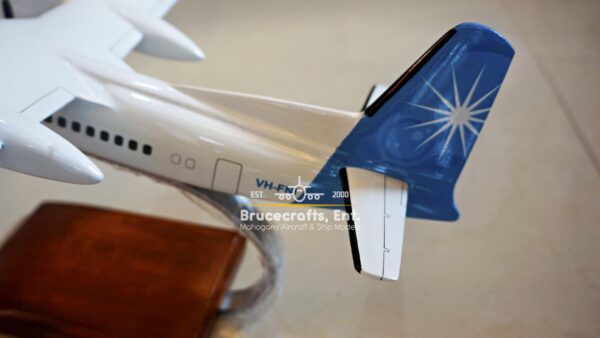 Model of Fokker 50 Skywest with detailed craftsmanship.